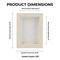 Natural Whitewash Wood Shadow Box Frame with Acrylic Front - White Suede Backing, 30 Sizes